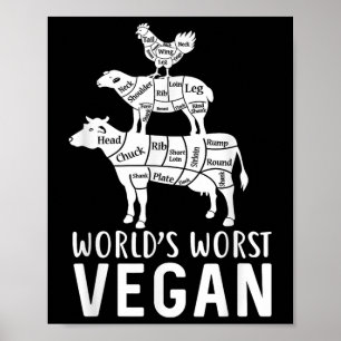 De Worlds Worst Vegan Poster