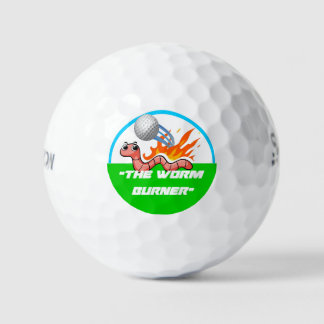 "De Worm Burner" Grappige Custom Golfbal Golfballen