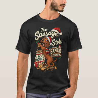 De Worst Stole Santa's Koekjes Dachshund Christus T-shirt