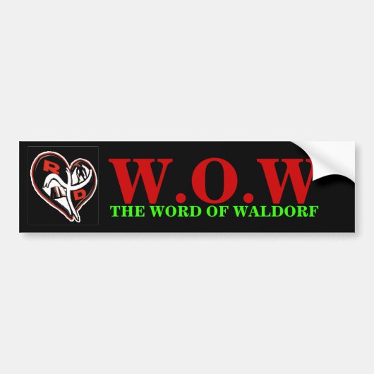 De WOW-Bumpersticker Bumpersticker (Voorkant)