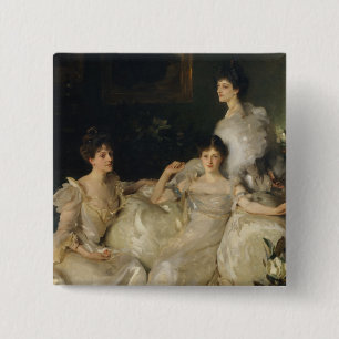 De Wyndham-zussen Vierkante Button 5,1 Cm