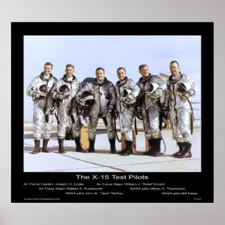 De X-15-testpiloten - NASA Poster