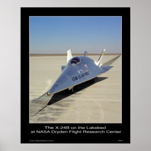 De X-24B op de Lakebed in het NASA Dryden Center Poster