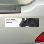 De yak is terug! bumpersticker (Op auto)