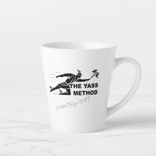 De Yass methode gesigneerd latte cup Latte Mok (Rechts)