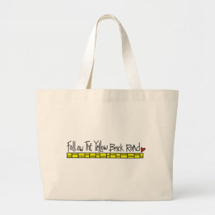 De Yellow Brick Road Grote Tote Bag