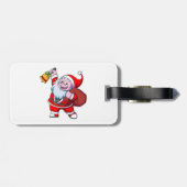 De yeti dwerg met het sinterklaaskostuum is rin bagagelabel (Achterkant horizontaal)