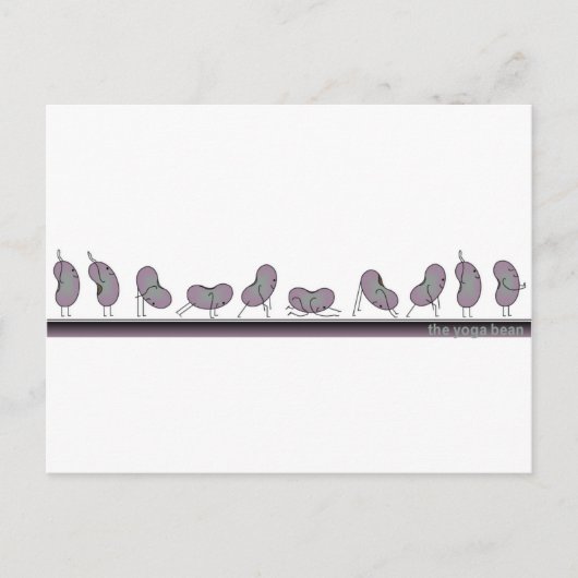 De Yoga Bean - Sun Salutation Briefkaart (Voorkant)
