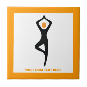 De Yoga-boom stelt zwart, oranje gebruik voor Tegeltje