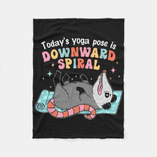 De Yoga-houding van Vandaag is Neerwaartse Spiraal Fleece Deken