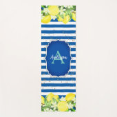 De Yoga Tapis d'exercice Monogramme Citron et Bleu (Devant)