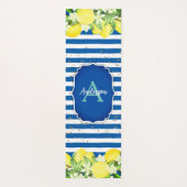 De Yoga Tapis d'exercice Monogramme Citron et Bleu (Dos)