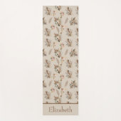 De Yoga Tapis Monogram Boho Beige Marron Botanique Herbe F (Devant)