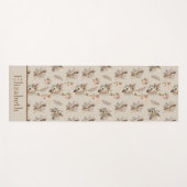 De Yoga Tapis Monogram Boho Beige Marron Botanique Herbe F (Devant (Horizontal))