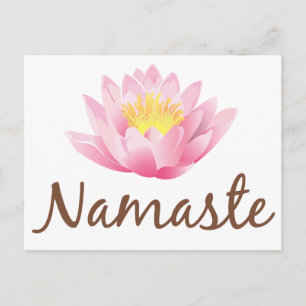 De Yoga van de Bloem van Lotus van Namaste Briefkaart