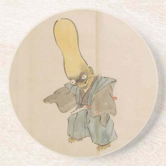 De  Yokai Swordsman Zandsteen Onderzetter (Voorkant)