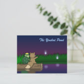 De Youkai Pond-Kappa en Kitsune Briefkaart (Staand voorkant)