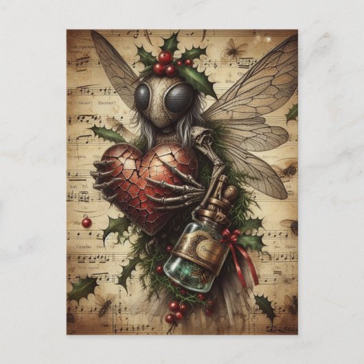 De Yule Insect  AI Art Briefkaart (Voorkant)