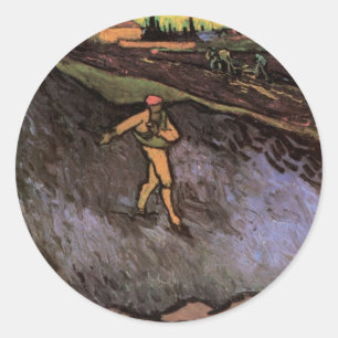 De Zaaiende: Buitenwijken van Arles door Vincent v Ronde Sticker