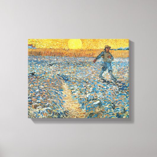 De zaaier | Vincent van Gogh Canvas Afdruk (Voorkant)