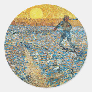 De zaaier Vincent van Gogh Ronde Sticker