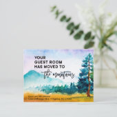 De Zaal van de gast Bewegd aan het Nieuwe Adres va Aankondigingskaart (Staand voorkant)