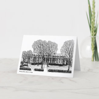 De Zaal van Wesley, Universiteit Albion, notecard Kaart