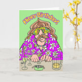 De ZACHTE Kaart van de Verjaardag HIPPY (Gele Bloem)