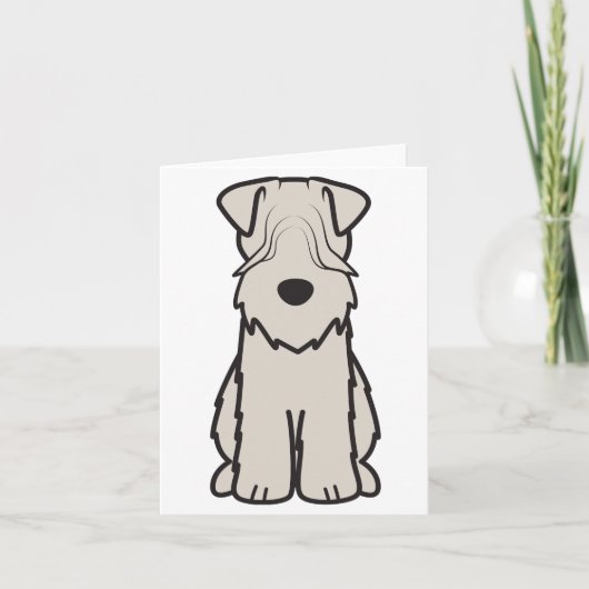 De zachte Met een laag bedekte Wheaten Cartoon van Kaart (Voorkant)