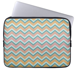 De zachte Warme Zigzag van Kleuren Laptop Sleeve