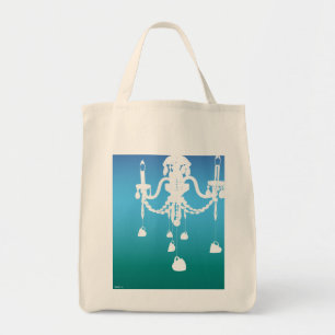 De zak van de kroonluchter (oceaanblauw) tote bag