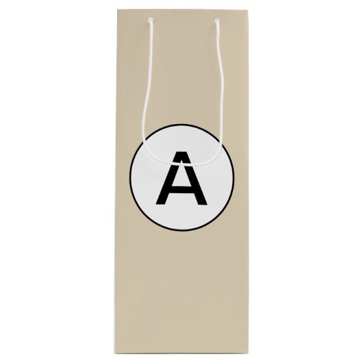 DE Zak VAN DE WIJNgift MET  MONOGRAM Wijn Cadeautas (Voorkant)