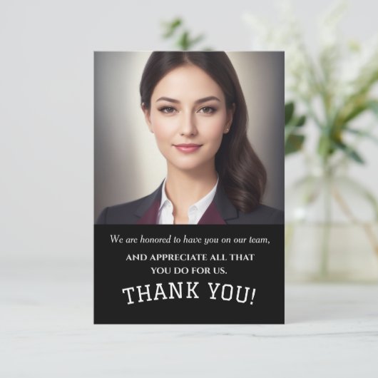 De zaken danken u, Bedrijf dank u Bedankkaart (Staand voorkant)