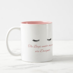 De zakken onder mijn ogen zijn ontwerper tweekleurige koffiemok