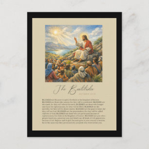 De Zaligsprekingen Mattheüs 5:3–12 Bergrede Briefkaart