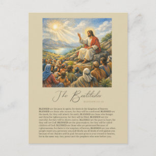De Zaligsprekingen Mattheüs 5:3–12 Bergrede Briefkaart