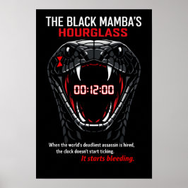 De Zandloper van de Zwarte Mamba Poster
