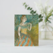 De zanger in Groen | Edgar Degas Briefkaart (Staand voorkant)