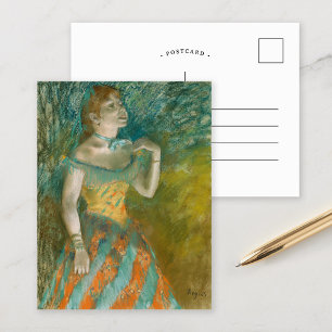 De zanger in Groen Edgar Degas Briefkaart