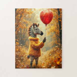 De Zebra en de rode ballon Legpuzzel