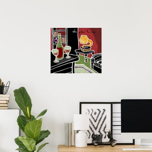 De Zebra Lounge Poster (Thuiskantoor)