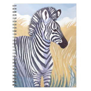 De zebra Waterverf Safari Dier Natuur Notitieboek
