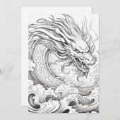 De Zee Dragon | Kleur je eigen groet (Voorkant / Achterkant)