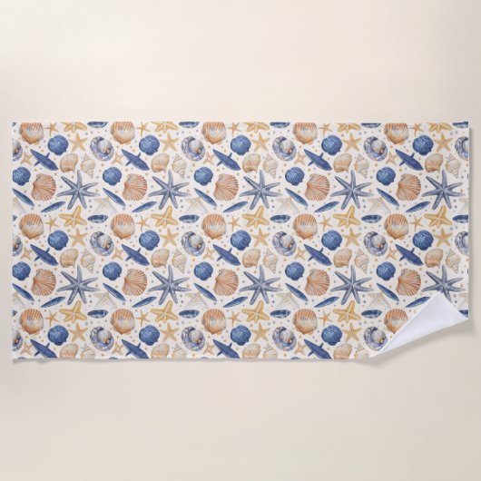 De zee leeft in ieder van ons strandlaken (Voorkant)