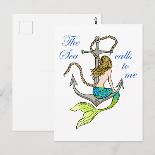 De Zee roept op Briefkaart (Voorkant / Achterkant)