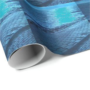 De Zee Shore, Serenity Blue Natuur Foto Cadeaupapier