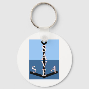 de zee te redden sleutelhanger