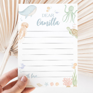 De Zee Time Capsule Message Kaart under Zee