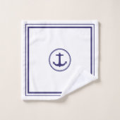 De zeeanchor bad handdoek (Wasdoekje)