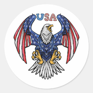 De zeearend is een modern Amerikaans nationaal sym Ronde Sticker